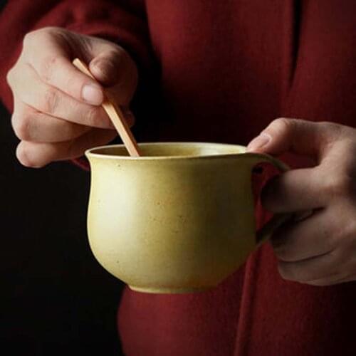 Japanese handmade stoneware coffee cup hand-made retro mug kiln changed to simple household single-cup creative couple cups