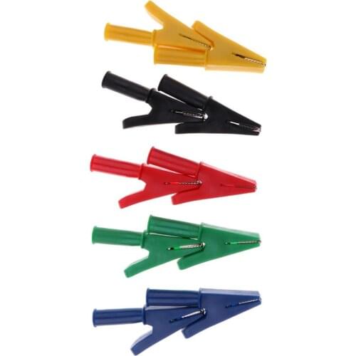 Plug and Play 10pcs Battery Test Lead 30A Crocodile Clamps Full insulation