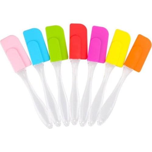1PCS Silicone Cake Cream Butter Spatula Scraper Stir Cake Utensil Spatula Brush Mixing Knife Cooking Pastry Tools Random color