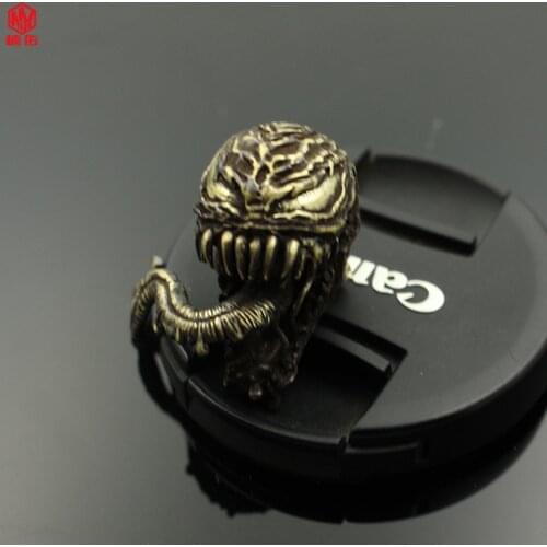 1PC Venom Retro Brass Copper EDC Paracord Beads Lanyard Pendants Knife Beads Umbrella Rope Cord Necklace Bracelet Beads Pendants