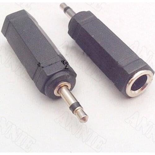 10pcs/lot 3.5 Single Track Turn 6.5 Audio Adaptor\ AV Audio and Video Conversion Connectors 6.35-3.5 Female-male