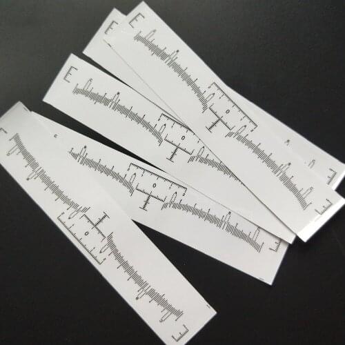 100pcs/lot Disposable Sticker Ruler Permanent Makeup Tattoo Eyebrow Measurement Stencil Microblading Accessories Tool