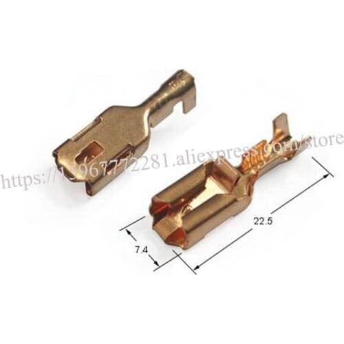 500PCS terminal male female Connector cable housing Connector automotive plug DJ624-D6.3A/B 0.5-0.75/1.0-1.5mm2 H:4.1,W:7.5,L:23