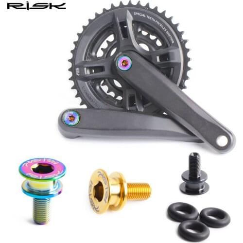 2pc M8*15mm Square Hole Titanium MTB Bike Bottom Bracket Bolt Waterproof Bicycle Bottom Bracket Crank Fixed Screw M8x15mm