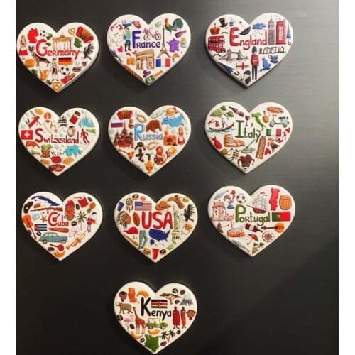 BABELEMI 3D Fridge Magnet Souvenir USA UK Germany France Italy Cuba Kenya Russia Portugal Switzerland Magnets for Refrigerators