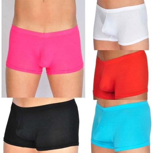 5Pcs/Lot Mens Modal Boxers Underwear Pouch Trunks Comfy Boxers Short Pants