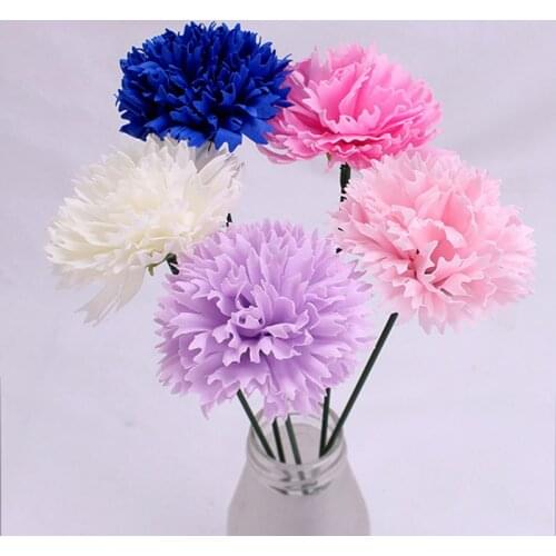 50pcs/lot 5 Layers 6cm Artificial Carnation Soap Flower Head Eternal Flowers Bouquet Mothers Day Gift Box Handmade DIY Material