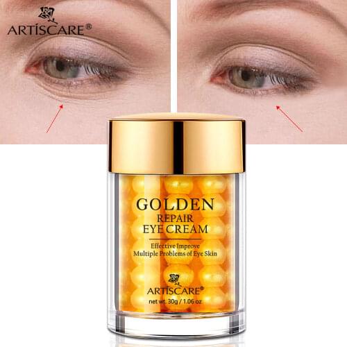 ARTISCARE Golden Eye Cream Anti-Wrinkle Anti-Age Remover Dark Circles Eye Care Against Puffiness And Bags Collagen Hydra Serum