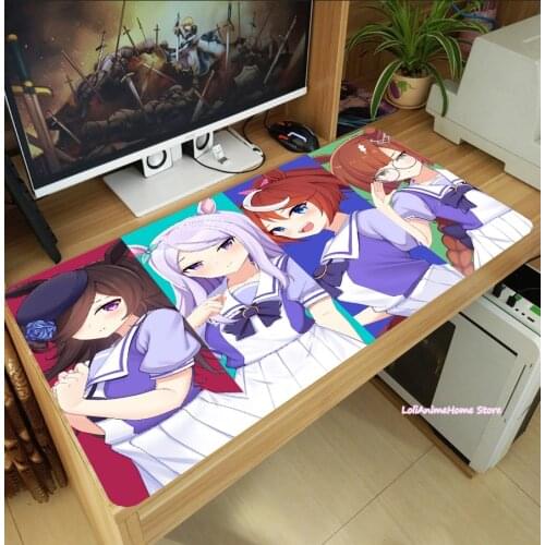 Anime Umamusume: Pretty Derby Theme Otaku Large Mouse Pad Laptop PC Gaming Mice Mat Desk Keyboard Mat Anti-Slip Playmat