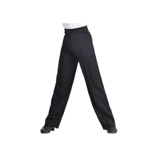Black Latin Modern Ballroom Performance Trousers Boys Men Latin Dance Pants