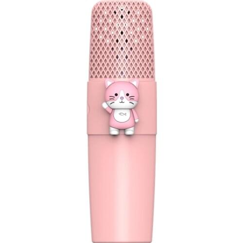 Children Mini Kids Microphone Cartoon K9 Handheld Karaoke Mobile Phone Wireless Bluetooth Microphone