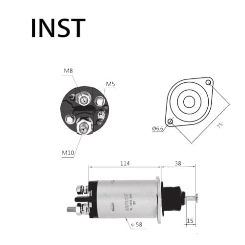 ELECTROMAGNETIC SWTICH SOLENOID FOR 24V 4.5KW 10515840 1818 0011529410 A0011529410 8200004 8200054 8200357 8200474
