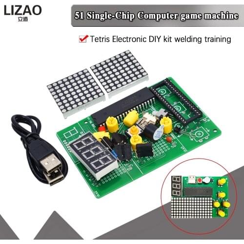 DIY Game Board Kit 51 SCM Chip Retro Electronic Soldering Practice Console Maker Small Production student lab