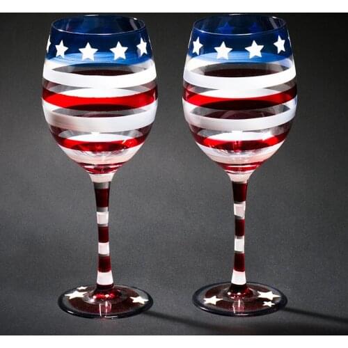 Creative Hand-Painted Wine Glass Champagne Goblet Cocktail Round Cups Home Bar Hotel Evening Drinkware