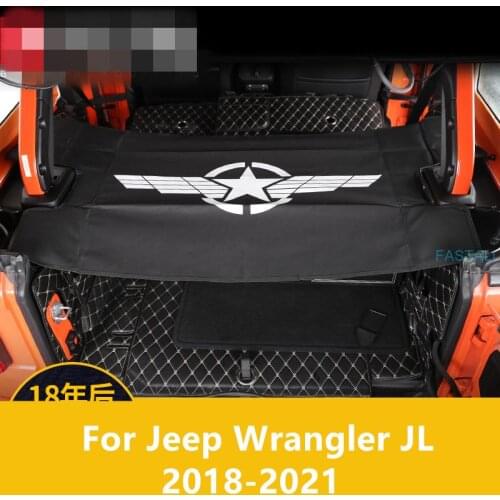 For Jeep Wrangler JL 2018-2021 Trunk cover curtain interior modification parts trunk storage compartment high quality