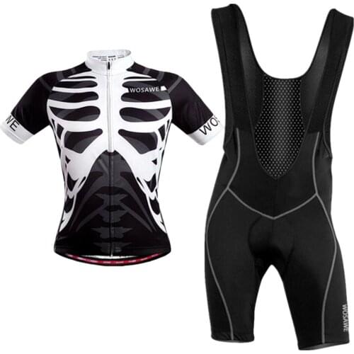 Mens Shorts Bib and Jersey Full Zipper Shirt Top Cycling Kits Set Road Bike Outdoor Sportswear - Various Sizes
