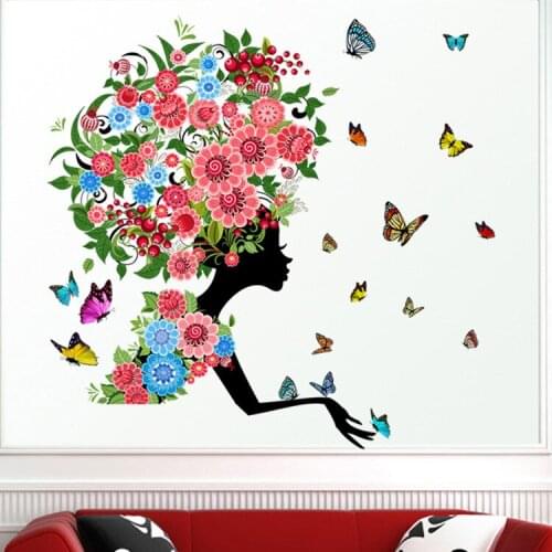 New 3D Flower Fairy Pokemon Girl Kids Rooms Home Decor Wall Stickers Wallpaper Children Adesivo De Parede Poster Mural