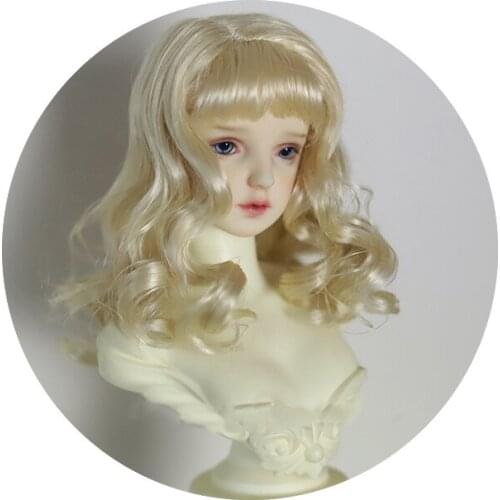 BJD doll wig suitable for 1/3 1/4 size of imitation mohair curly-haired rattan doll accessory