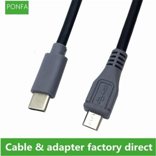 USB 3.1 Type C Male To Micro USB 5 Pin B Male Plug Converter OTG Adapter Lead Data Cable for Mobile Ma cbook 25cm/100cm