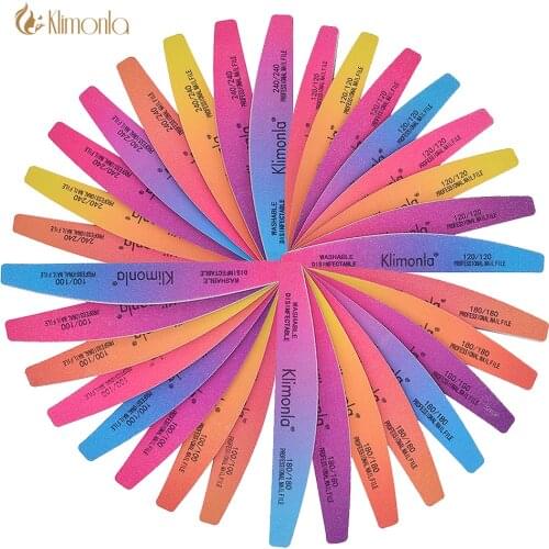 4/16Pcs Professional Nail Files Buffer Gradient rainbow nail accessories and tools 100/180/120/240 New Desings For manicure