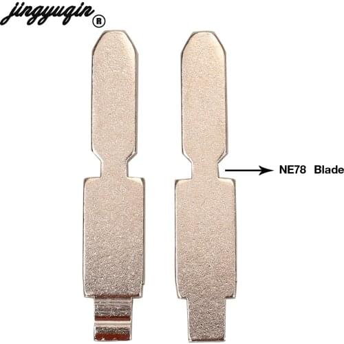 Jingyuqin 10pcs For Citroen For Peugeot Triumph KD Metal VVDI JMD Fob Flip Remote Car Key Uncut NE78 Blade Replacement