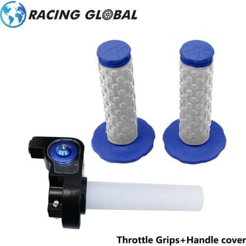 ALCON-Racing 22mm Handle Grip 7/8" Handlebar Hand Grips+Handle cover with 1/4 Quick Turn Throttle Dirt Pit Bike Motocross