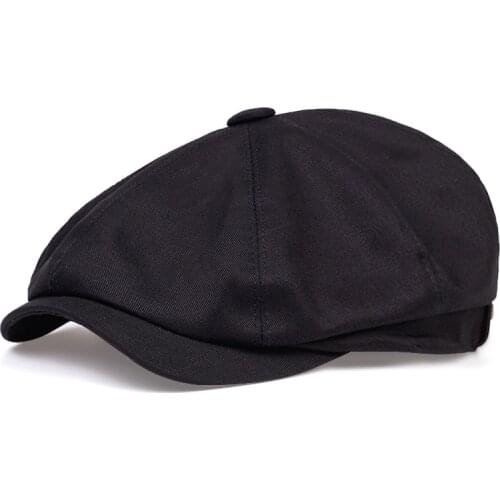 2020 new cotton mens newsboy hat mens twill cotton octagonal hat khaki retro hat fashion warm berets newsboy hats