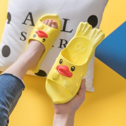 Mens and Womens Slippers Childrens Summer Girls Boys Cartoon Cute Indoor Soft Bottom Non-Slip Childrens Parent-Child Shoes