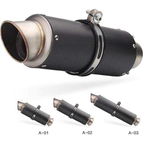 Universal 60MM Motorcycle Exhaust Pipe SC Escape Moto carbon fibre For S1000RR YZF R1 FZ1N MT09 GSX-R750 R25 NINJA250 CBR1000 R6