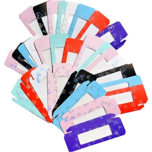 Lash Boxes Packaging Solid Color Eyelash Packaging Wholesale Bulk 10/50/100Pcs Mink Lashes Case Eyelashes Package Custom Logo