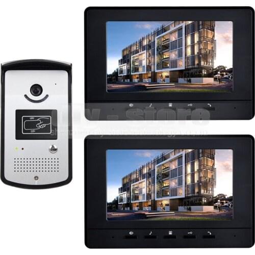 DIYSECUR 800 x 480 7 inch Video Door Phone Doorbell Home Security Intercom System RFID LED Night Vision Camera