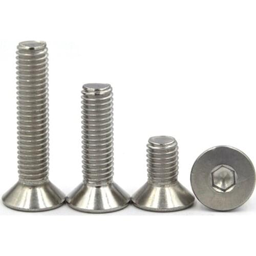 Hex Head Screws 50Pcs 16-50mm Hexagonal Countersunk Screws Set Stainless Steel Flat Head Screw Kit шестигранных болтов 장볼트 롱볼트