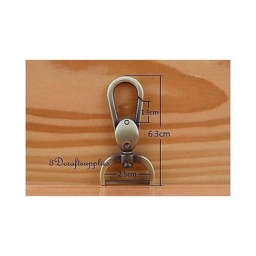 Lobster Clasps Clips Claw purse hooks Swivel snap hook anti bronze 25mm 4pcs J11