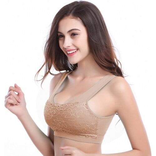 Plus Size BH Sexy Lace Breathable Bralette Women Seamless Fitness Push Up Bra Femme Brassiere Tops Underwear Ladies Sleeping Bra