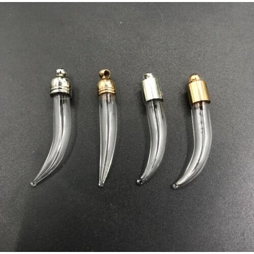 1/3/5/8/10/15pcs Chili shape glass vial pendant glass pendant wishing glass bottle locket necklace pendant name on rice bottle