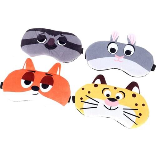 1Pc Cartoon Animal Sleep Eye Cover Cute Funny Anime Eye Cover Travel Sleeping Eyeshade Masks For Women Man Child Plush Eye Mask