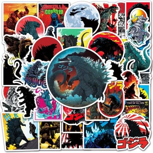 51/100pcs Godzilla Stickers Cartoon Totoro Spirited Away Girl Stickers DIY Skateboard Suitcase Guitar Graffiti Anime Sticker
