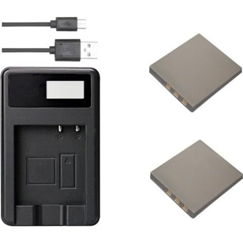 2XSLB-0737 SLB0737 NP-40 Battery+LCD USB Charger for Samsung Digimax i5, Digimax i50, Digimac i50 MP3