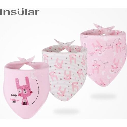 3pcs Organic Cotton Baby Scarf Muslin Burp Cloth Bandana Bibs Newborn Baby Boy Infant Girl Toddler Winter Scarf Waterproof Bib
