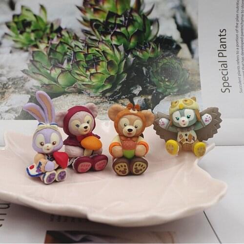 4PCS/lot 3.1-4.8cm Autumn limited edition forest Duffy Stella rabbit star dailu doll patch material ornaments