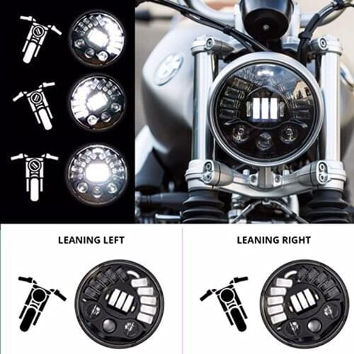 7Inch Motorcycle LED Headlight Black for Kawasaki Vulcan VN 500 750 800 900 1600 1700 1500 for 93-08 Ducati Monster 1000 600