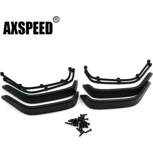 AXSPEED 1/10 RC Crawler Fender Flares for Axial SCX10 Gelande II D90 D110 Body Shell Parts Black