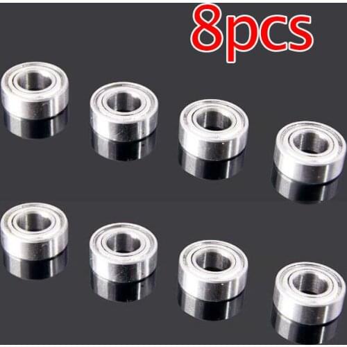 Free Shipping 8pcs HSP 82833 8*4*3mm metal bearings upgrade spare parts for 1/16 RC monster truck 94186 94186Pro 94286