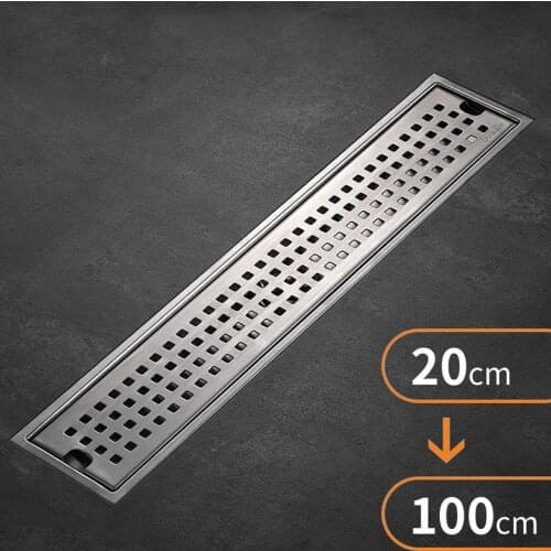 Floor Drain Anti Odor Long Linear Drainage Drainer Cover for WC Lavatory Bathroom Shower Hotel Floor Drain 304 Stainless Steel