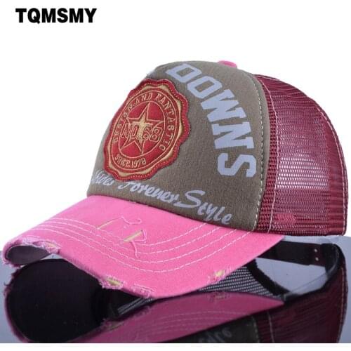 TQMSMY NO68 Letter Breathable Baseball Cap with Mesh Summer Style Sun Visor Hats For Women Men Adjustable Snapback Hats TMWL08