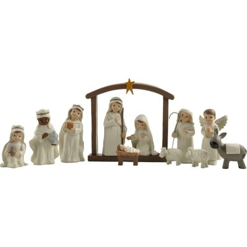 ENNAS 12 Pcs Nativity Set Small Figurines Nativity Scene Christmas Manger Nativity Sets For Kids Religious Gifts