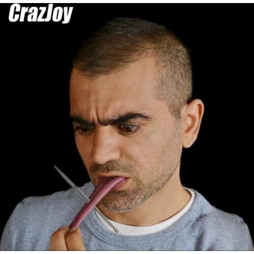 Interesting Tongue magic for Halloween terror trick kid falsedecompression simulation tongue joke horror mischief toys