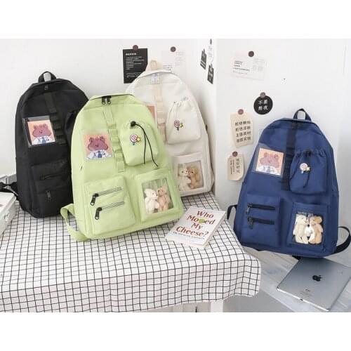 Korean version of the school girl school bag female student Harajuku junior high school student backpack