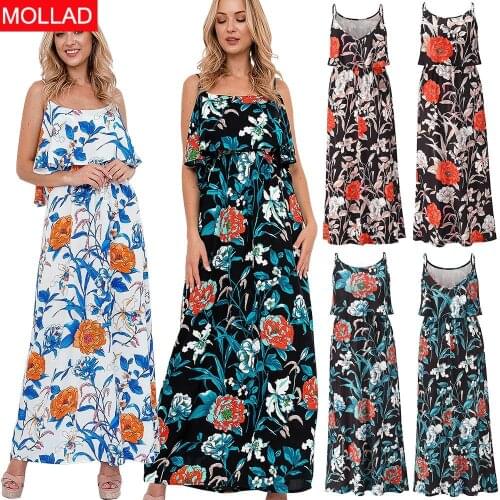 Summer Floral Dress 2021 Europe and America Cross Border Foreign Trade Strap Dress Southeast Asia plus Size Womens Dress Casual