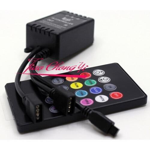 Hot New 20Key DC12V Double Outputs RGB IR Remote Music controller For 5050 RGB led strip